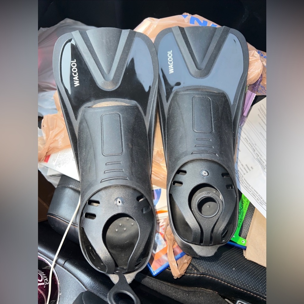 Snorkeling Fins Size L Mens Wacool NWOT Black